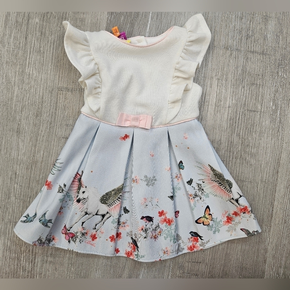 BAKER by TED BAKER Unicorn Print Dress 6-9M